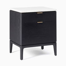 Online Designer Bedroom Parker (21") Nightstand, Black, Set of 2