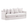 Lexia Sofa Slipcover White, Sofas & Sectional by Dovetail, 82.79" width x 29.34" height x 38.19" depth thumbnail