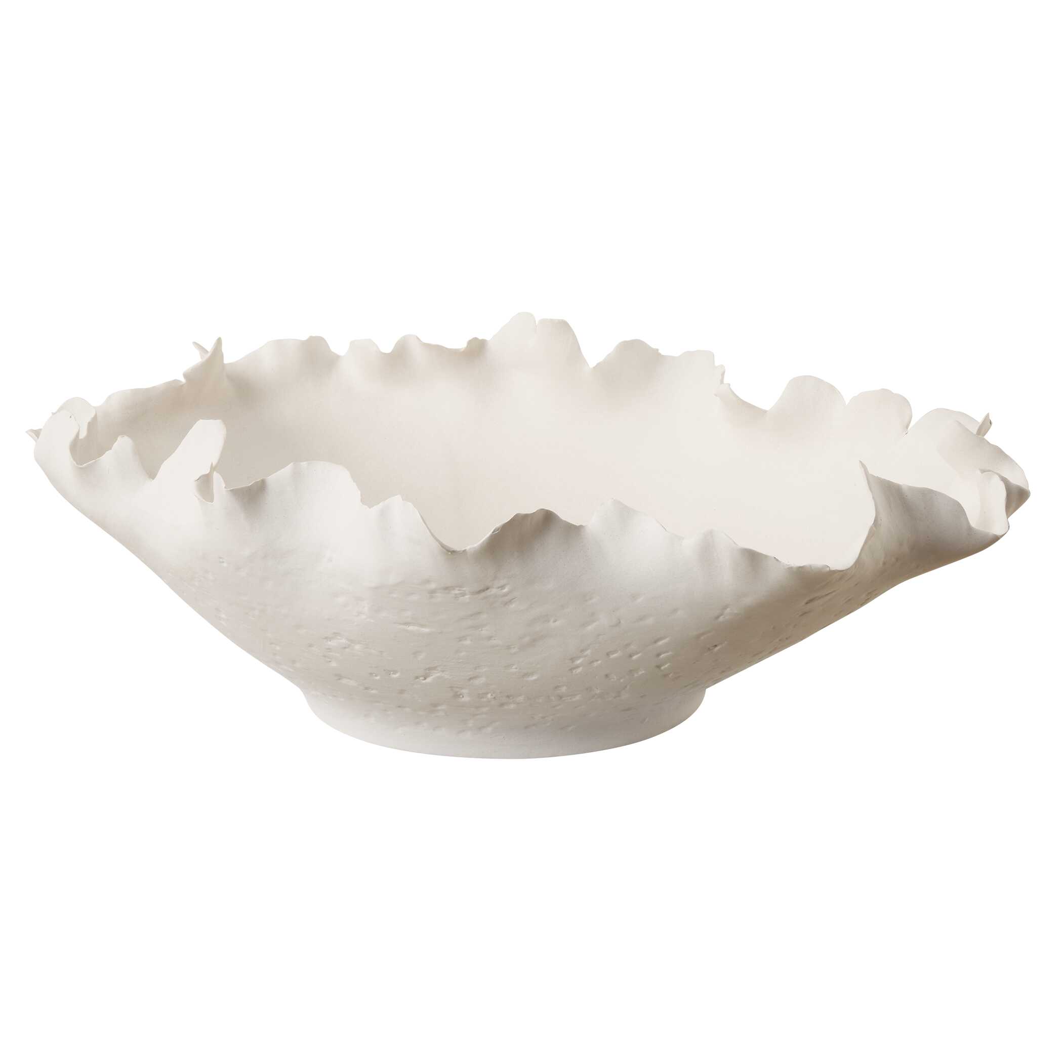 Blossom Short Off-white Bowl, Decorative by Uttermost, 16.75" width x 4.5" height x 12" depth View 5