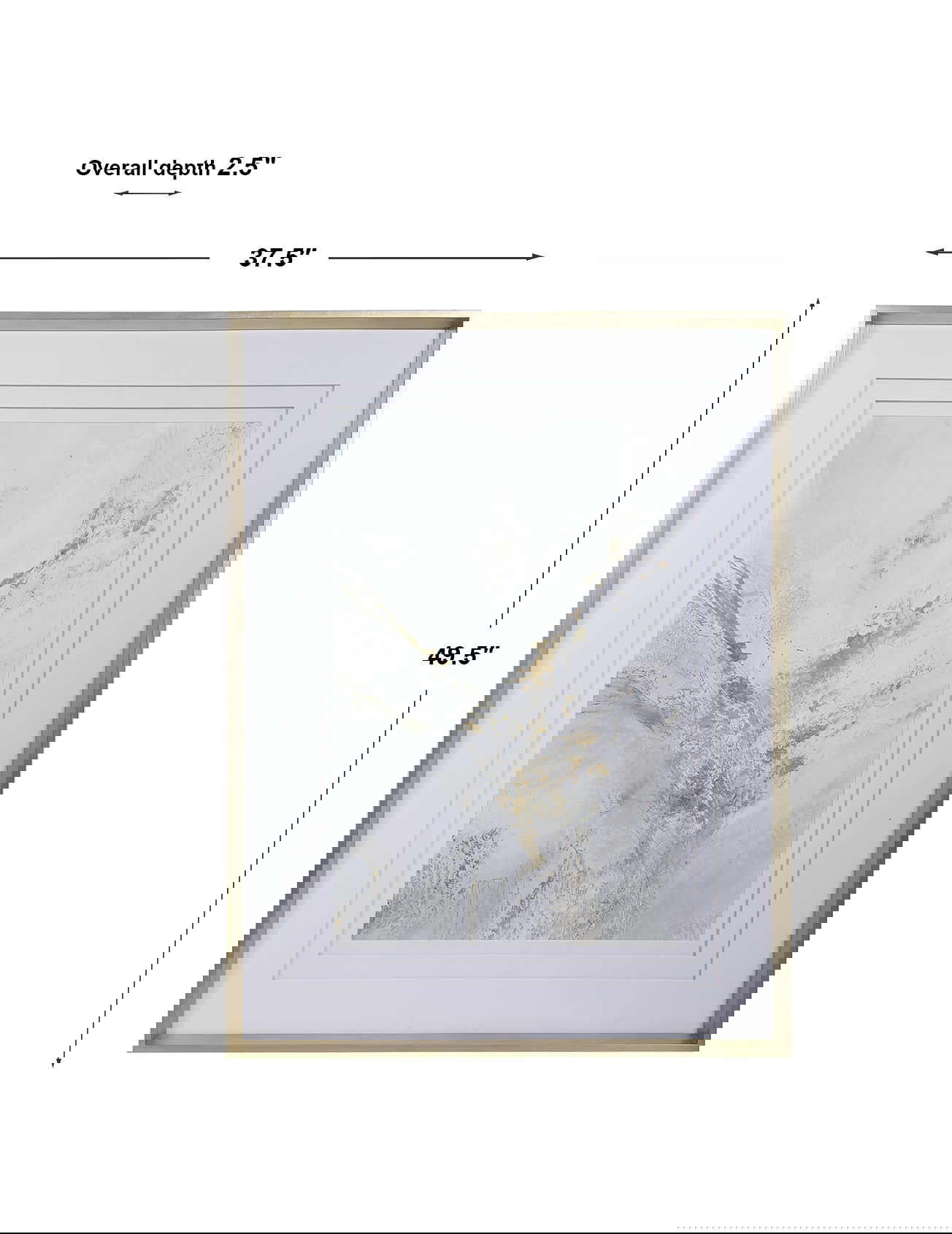 Ethos Framed Abstract Print, Painting by Uttermost, 37.5" width x 49.5" height x 2.5" depth View 3