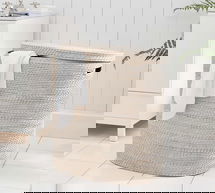 Online Designer Bathroom Tava Handwoven Rattan Divided Hamper