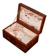Norton Leather Tray  Croco Leather  Tan, by Sarreid, 1'6" length x 2' width x 2" height thumbnail 10
