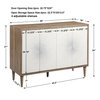 Dani 4 Door White Cabinet, Cabinets & Chest by Uttermost, 48" width x 34.12" height x 18" depth thumbnail 3