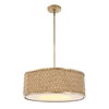Pinchot 4 Light Rattan Drum Pendant, by Uttermost, 22.25" width x 8.5" height x 22.25" diameter thumbnail 6