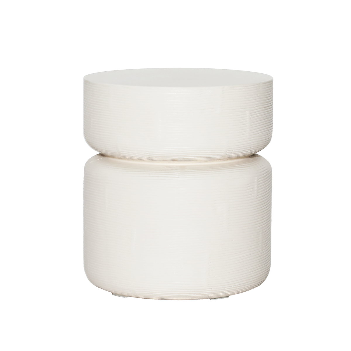 Ysabel Side Table White, Side & End Table by Dovetail, 17.6" width x 19.75" height x 17.75" diameter x 17.6" depth View 1