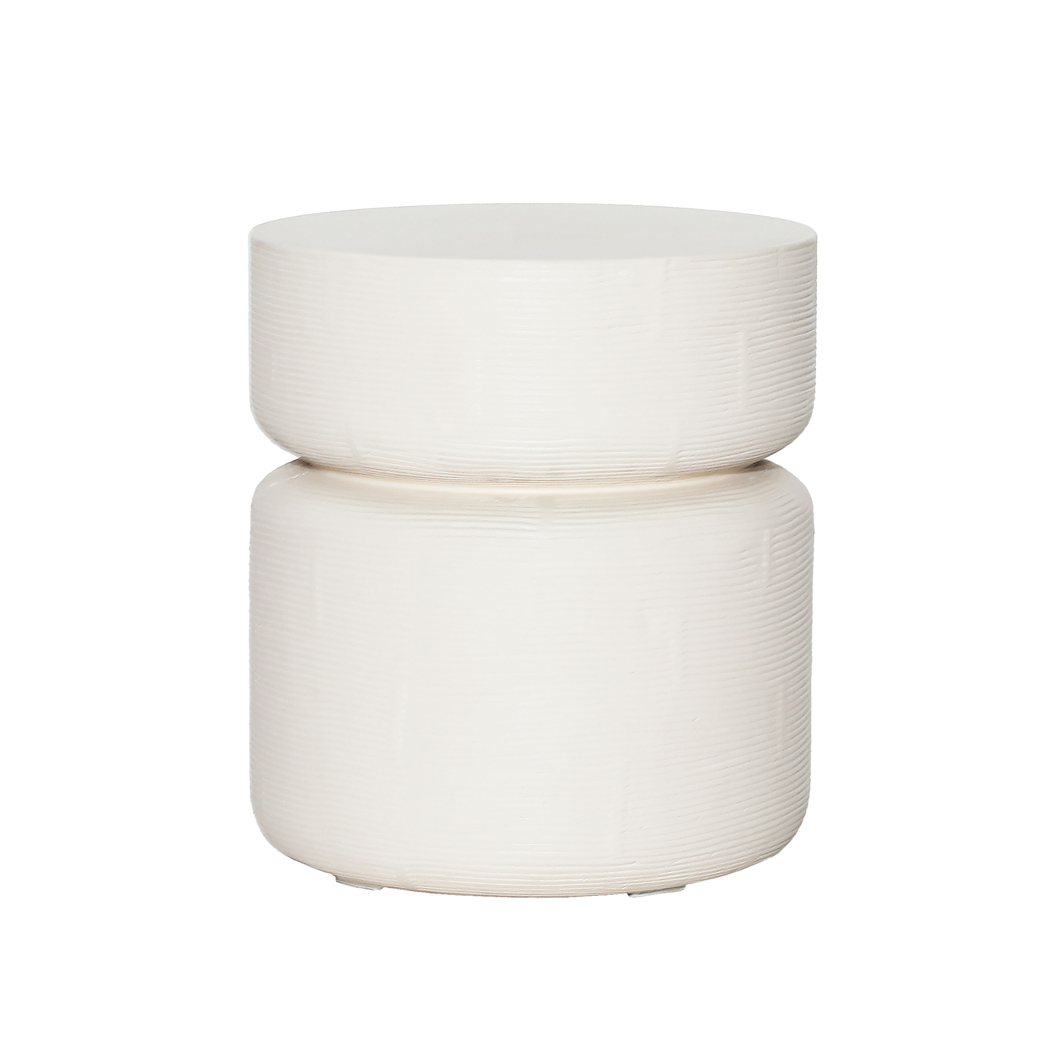 Ysabel Side Table White, Side & End Table by Dovetail, 17.75" width x 19.75" height x 17.75" diameter x 17.75" depth View 1