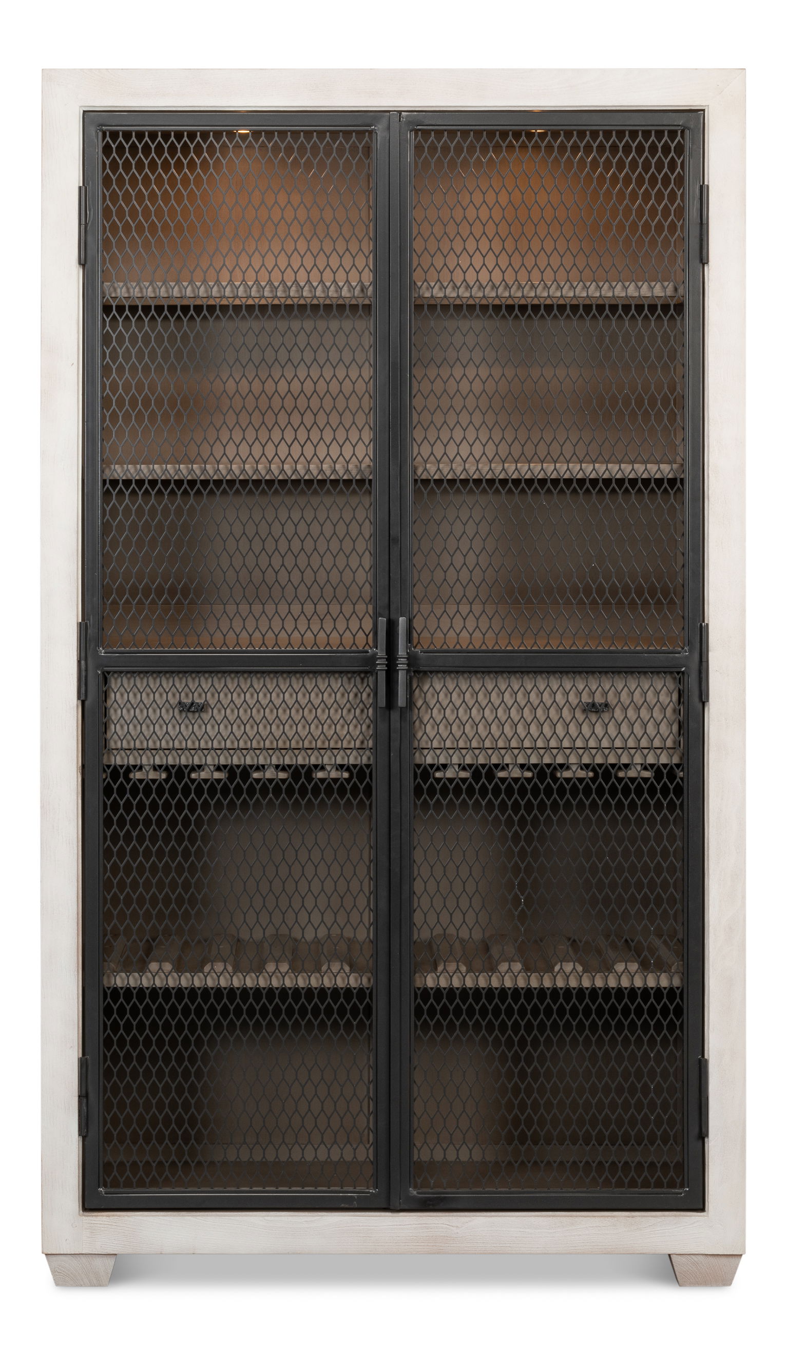 Vineyards Bar Cabinet, Shelving & Bookcase by Sarreid, 48" length x 18" width x 83" height View 2
