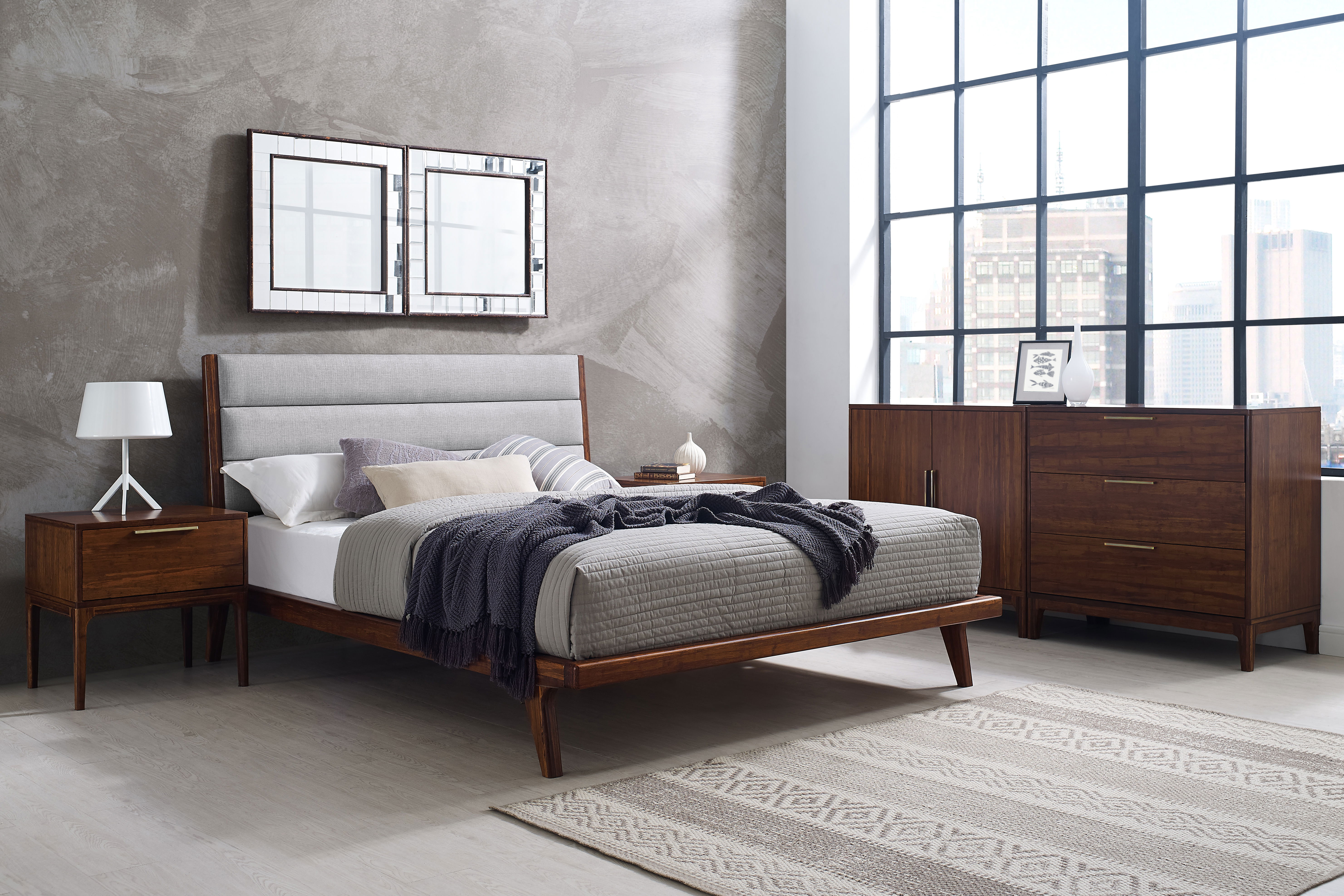 Mercury Three Drawer Chest, Exotic, Dresser by Greenington, 19" length x 36" width x 34" height View 5