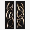 Brushstrokes Metal Wall Art, S/2 thumbnail 0