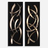 Brushstrokes Metal Wall Art Set/2, by Uttermost, 15.75" width x 46.75" height x 4" depth thumbnail 1