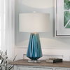 Pescara Teal-Gray Glass Lamp, Table Lamp by Uttermost, 17" width x 28.25" height x 17" depth thumbnail 4
