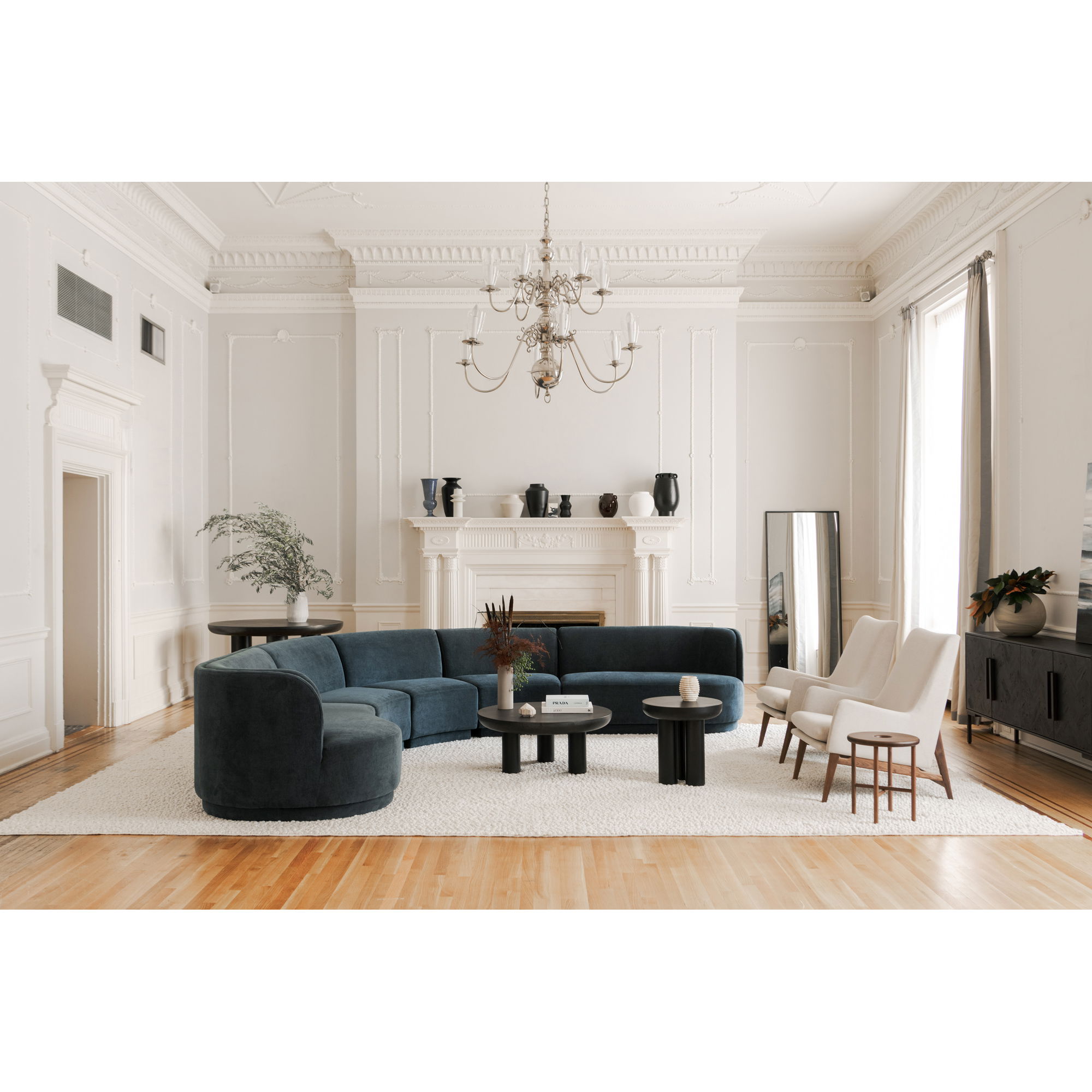 Fishbone Sideboard Black large image 