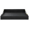 Wessex Black Shagreen Tray, Decorative Tray by Uttermost, 19" width x 2.62" height x 13.87" depth thumbnail 1