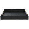 Wessex Black Shagreen Tray, Decorative Tray by Uttermost, 19" width x 2.62" height x 13.87" depth thumbnail 1
