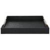 Wessex Black Shagreen Tray, Decorative by Uttermost, 19" width x 2.62" height x 13.87" depth thumbnail 1