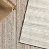 Lagom Handmade Solid Ivory/ Light Gray Area Rug (8'X10') thumbnail 2