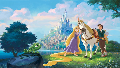 Disney Princess Tangled XL Chair Rail Wall Mural