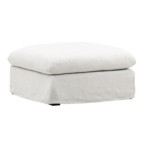 Otis Ottoman Slipcover White