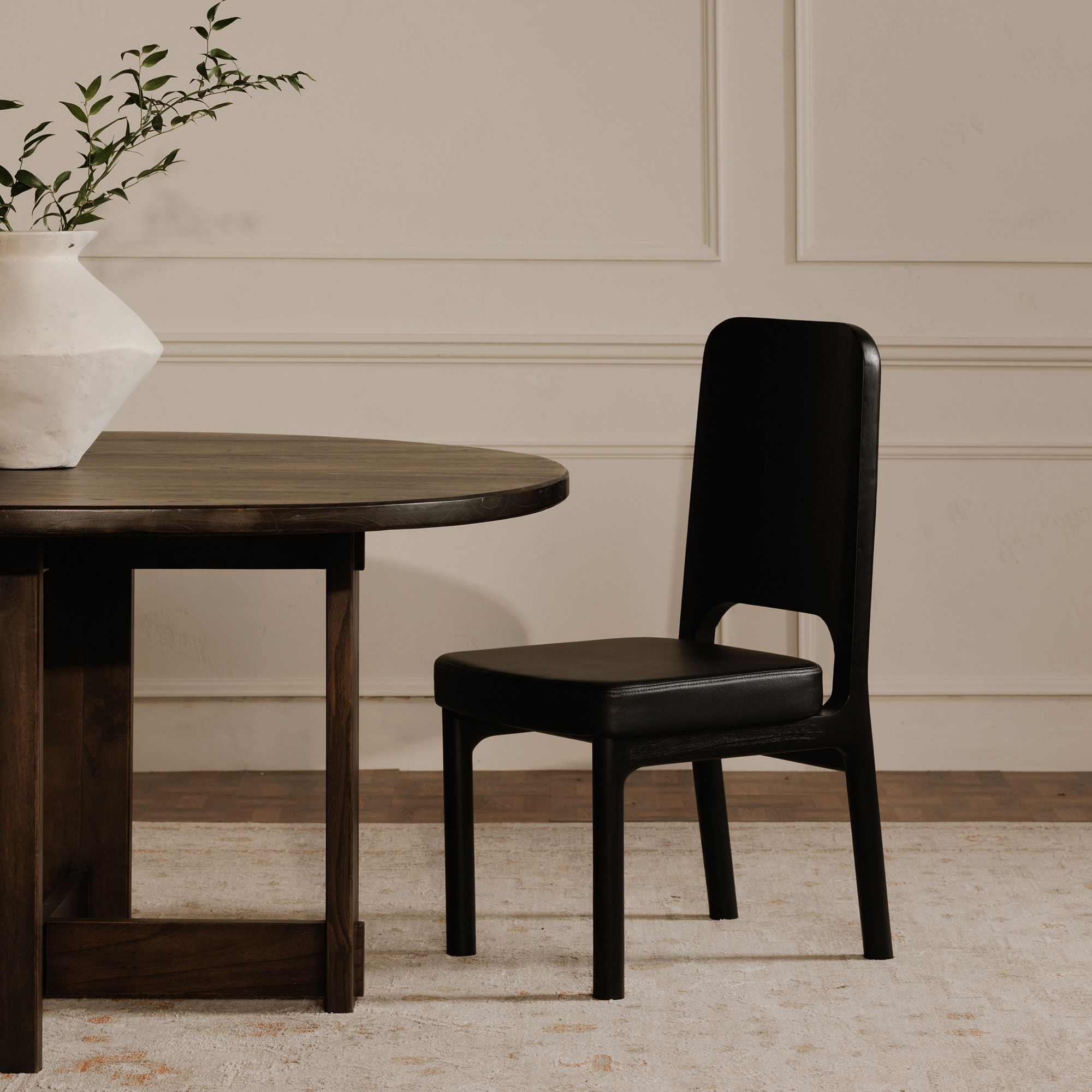 Kerr Dining Chair Vegan Leather Black-set Of Two large image 