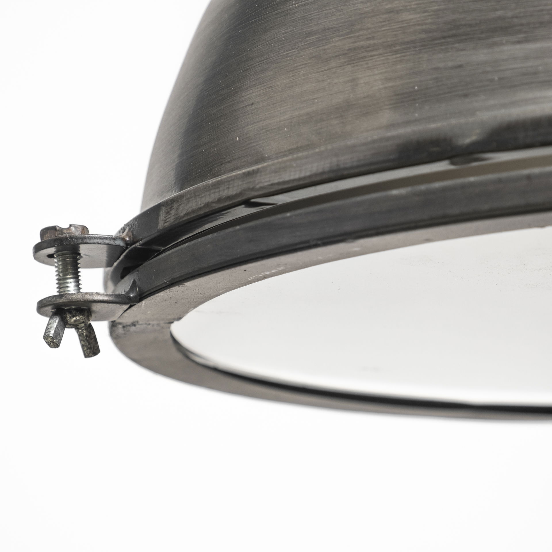 Bashaw I 17x20 Gray Toned Metal Dome Pendant Light large image 