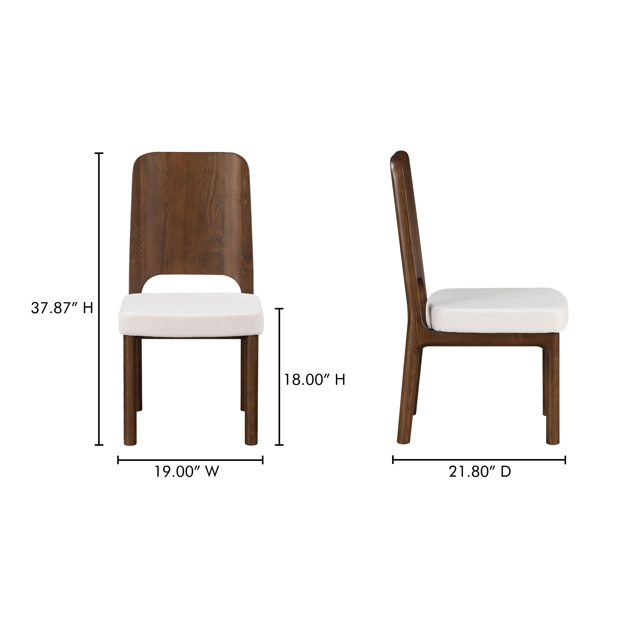 Kerr Dining Chair Walnut-stained Ash Beige-set Of Two large image 