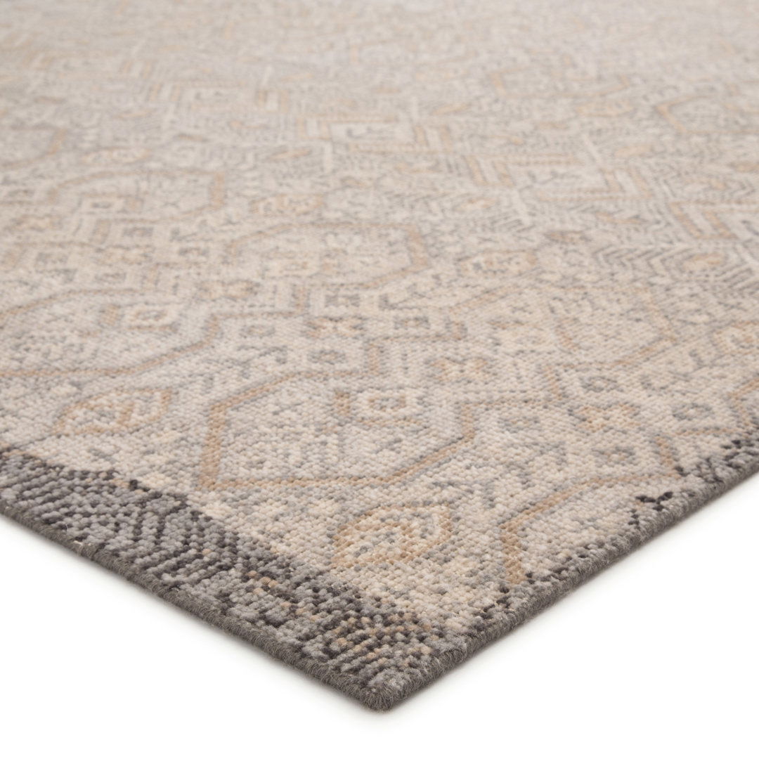Orson Hand-Knotted Tribal Gray/ Gold Area Rug (5'X8') large image 