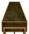 Shagreen Console Table  Leaf, by Sarreid, 1'2" length x 5'4" width x 2'10" height thumbnail 5