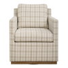 Basie Casual Linen Swivel Chair, Accent Chair by Uttermost, 31.5" width x 31" height x 27.75" depth thumbnail 1