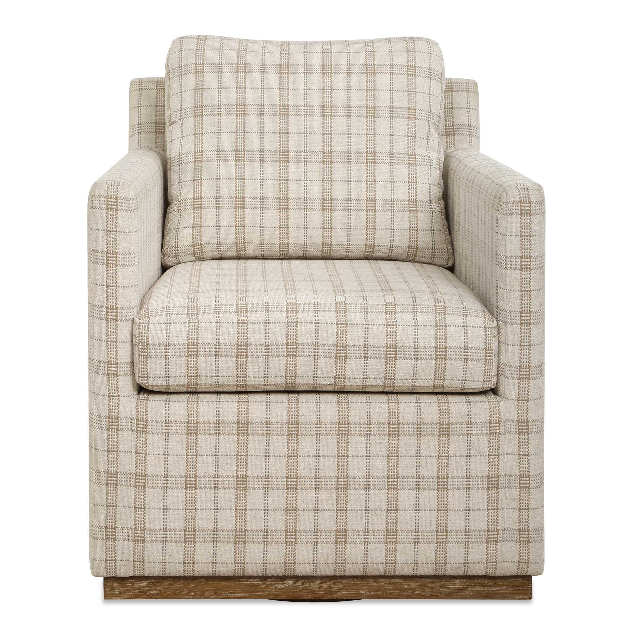Basie Casual Linen Swivel Chair, Furniture by Uttermost, 31.5" width x 31" height x 27.75" depth View 1