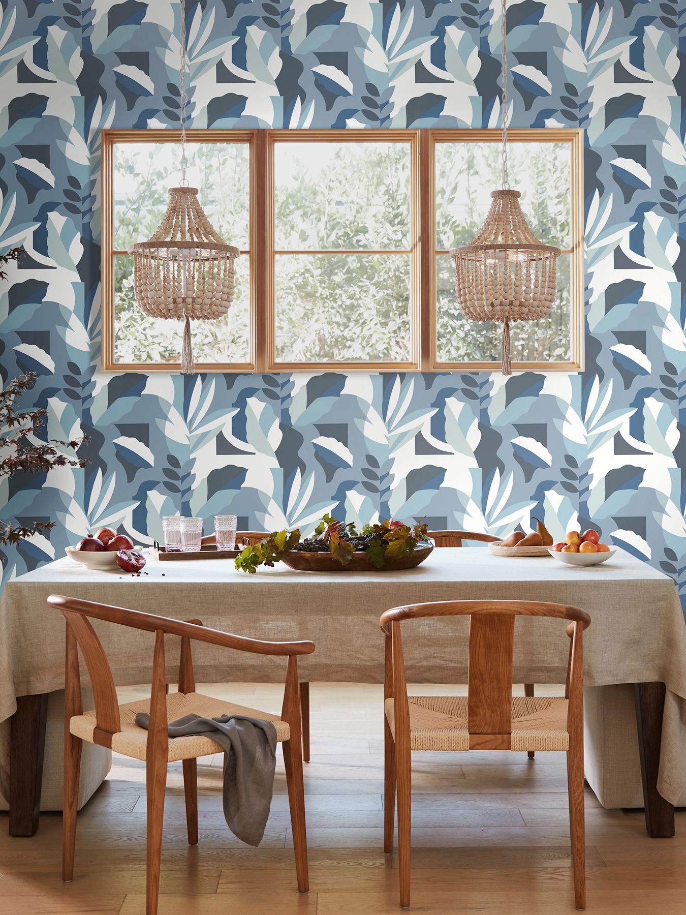 Papier Colle Blue Wallpaper large image 