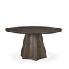 Jovani 60' Round Pedestal Dining Table | Modern | Dark Brown Wood | Seats 6, by Mercana, 60" length x 60" width x 30" height thumbnail 1