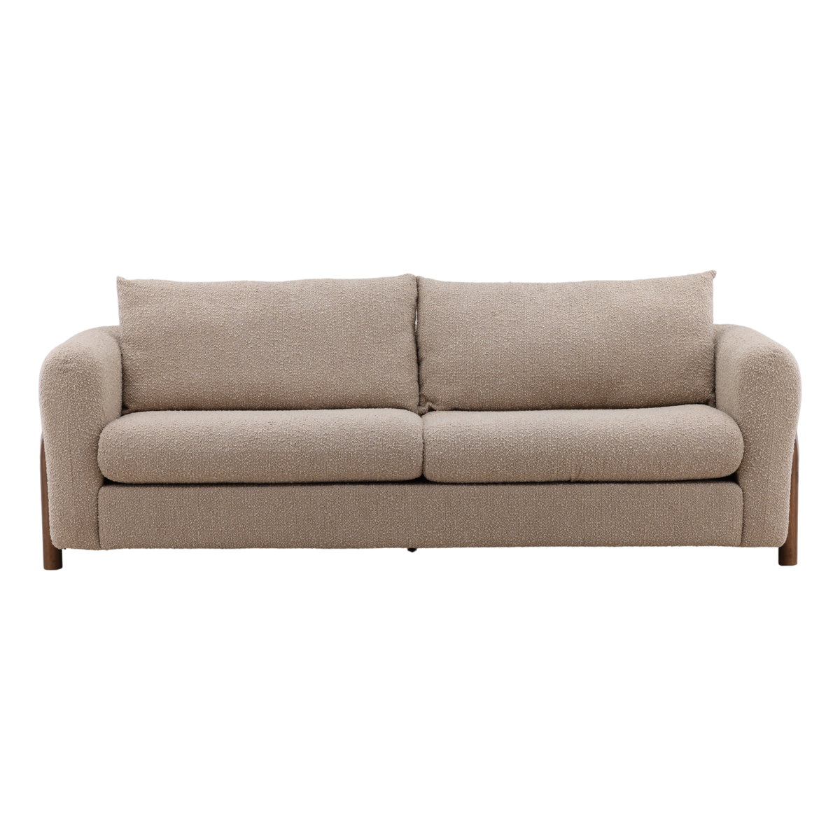 Esai Sofa Sand, Sofas & Sectional by Dovetail, 94.88" width x 32.87" height x 38.75" depth View 2