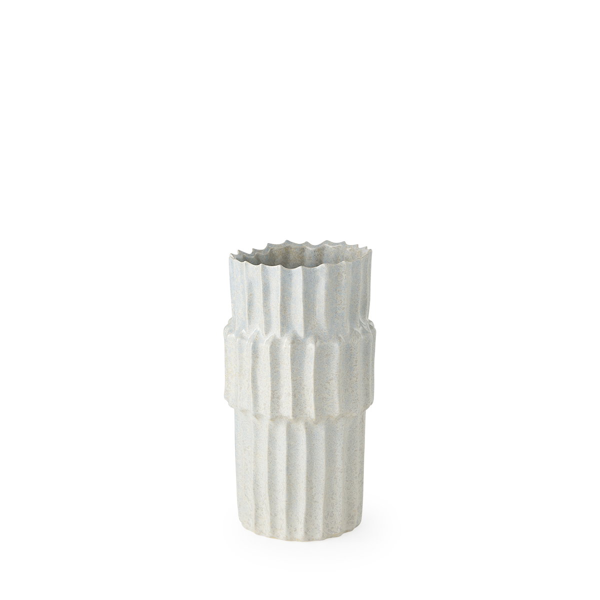 Cardon 14.4H Gray Ceramic Vase, by Mercana, 7.48" length x 7.48" width x 13.78" height View 1