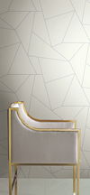 Fractured Prism Grey Metallic Peel & Stick Wallpaper thumbnail 3