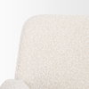 Brently Curved Back Dining Arm Chair | Cream Boucle with Metal, Dining Chair by Mercana, 24.5" length x 29.5" width x 32.5" height thumbnail 11