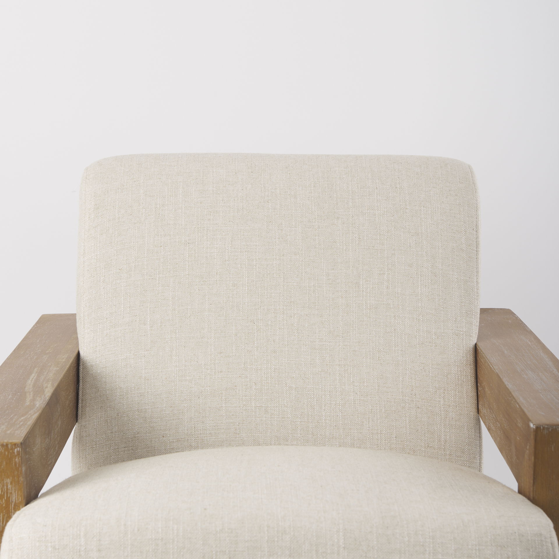 Sovereign Beige Fabric Seat and Wood Frame Accent Chair large image 