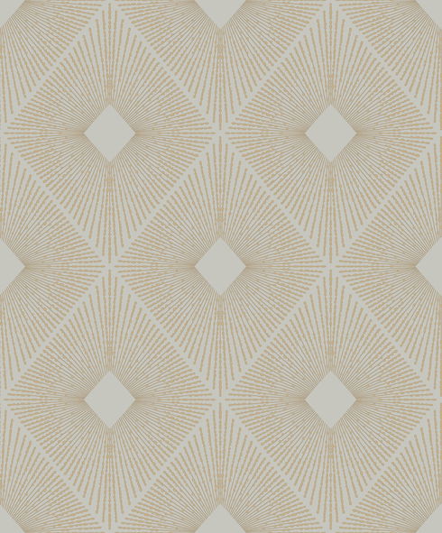 Harlowe Warm Grey & Gold Wallpaper