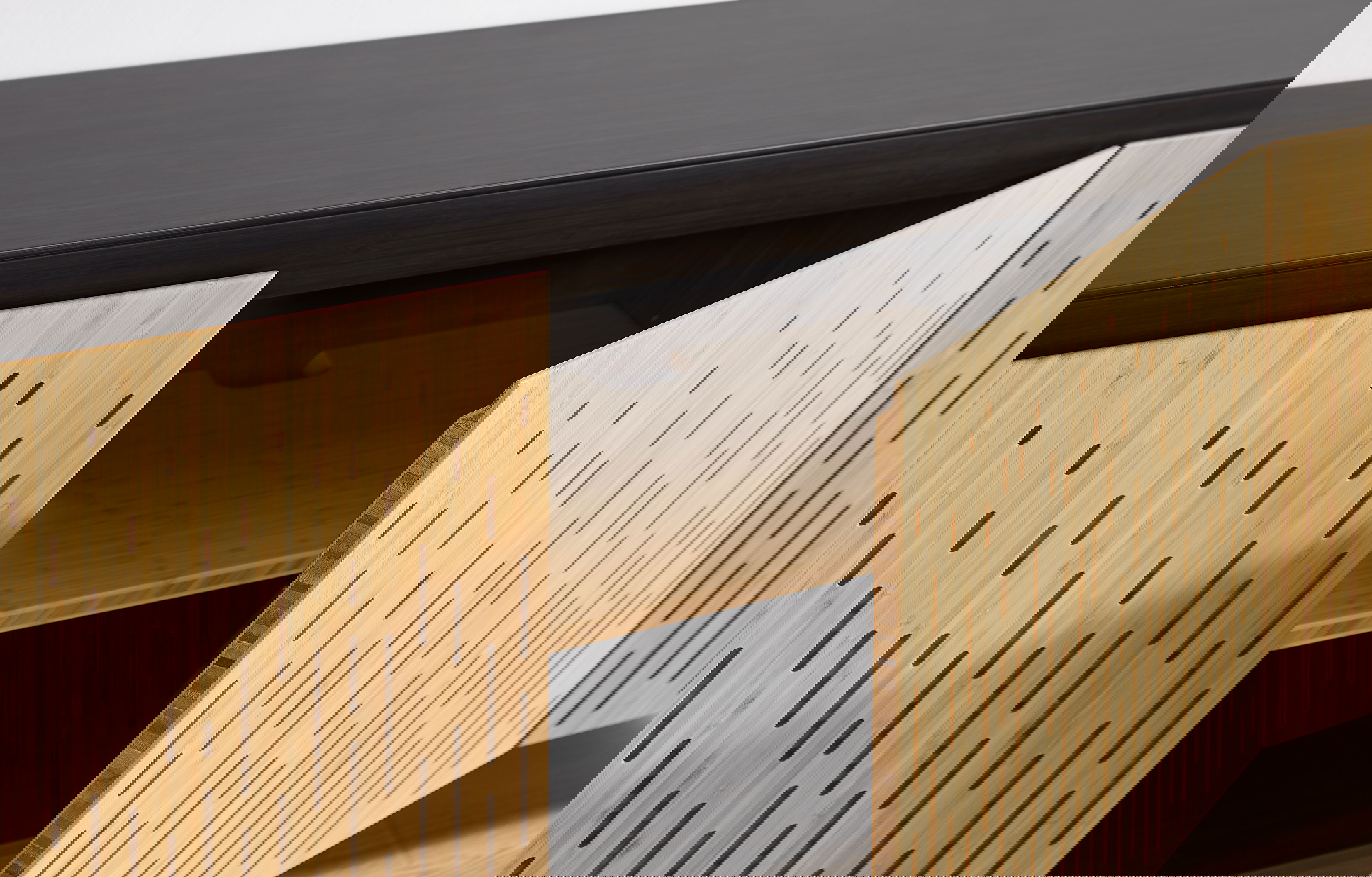 Hanna Console Sideboard, Caviar/Wheat, Sideboards & Buffet by Greenington, 72" length x 18" width x 28" height View 4