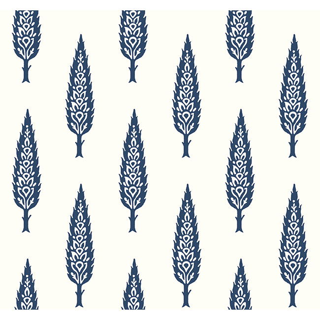 Juniper Tree Navy Wallpaper large image 
