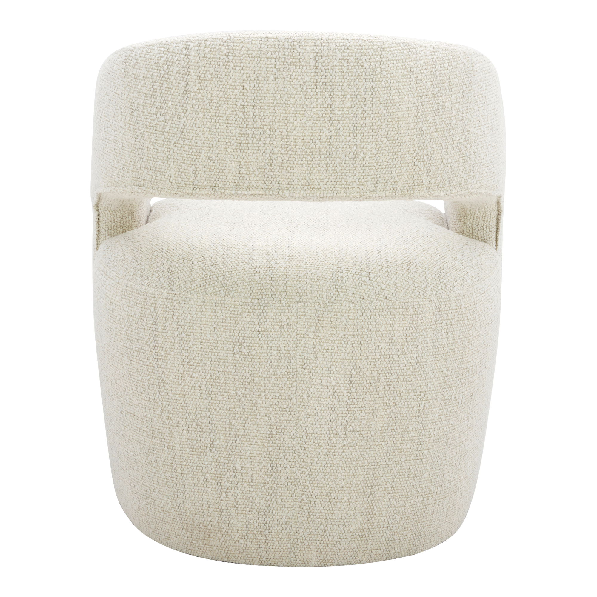 Barrow Rolling Dining Chair White Mist, by Moe's Home, 25.5" width x 32.25" height x 25.5" depth View 4