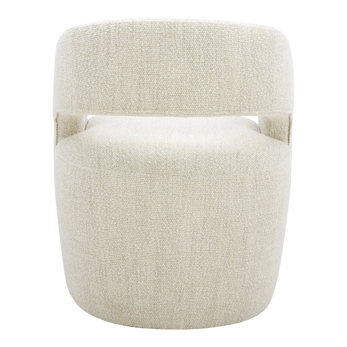 Barrow Rolling Dining Chair White Mist, by Moe's Home, 25.5" width x 32.25" height x 25.5" depth View 4