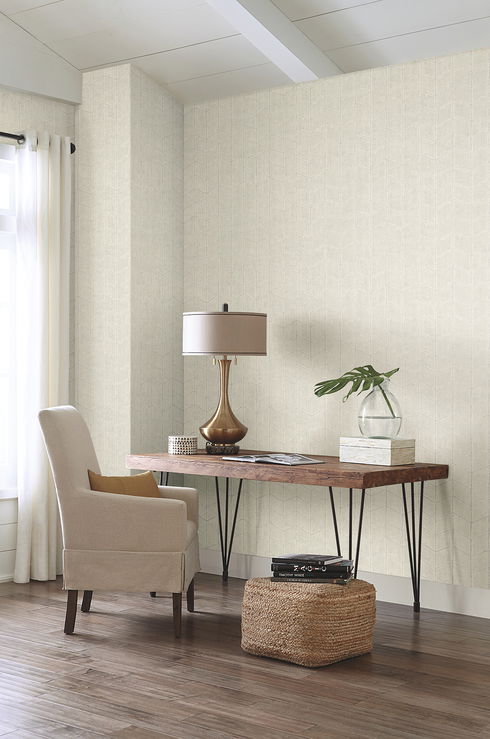 Flatiron Geometric Pearl Grey Wallpaper