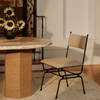 Posta Dining Chair Beige, by Moe's Home, 18.3" width x 33.75" height x 21.65" depth thumbnail 7