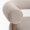 Gianna Open Back Medium Brown Wood with Taupe Boucle Fabric Accent Chair thumbnail 8