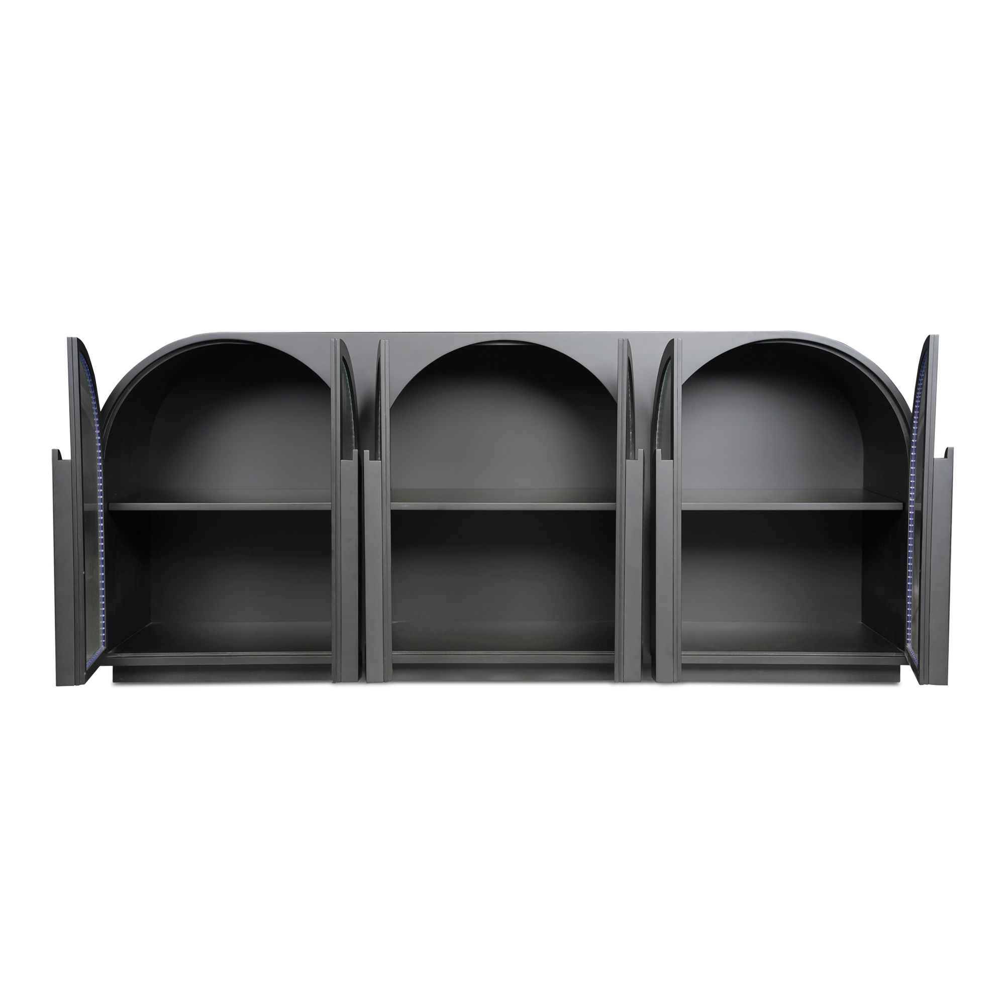Salone Sideboard Black, Cabinets & Sideboard by Moe's Home, 79" width x 34" height x 18" depth View 2