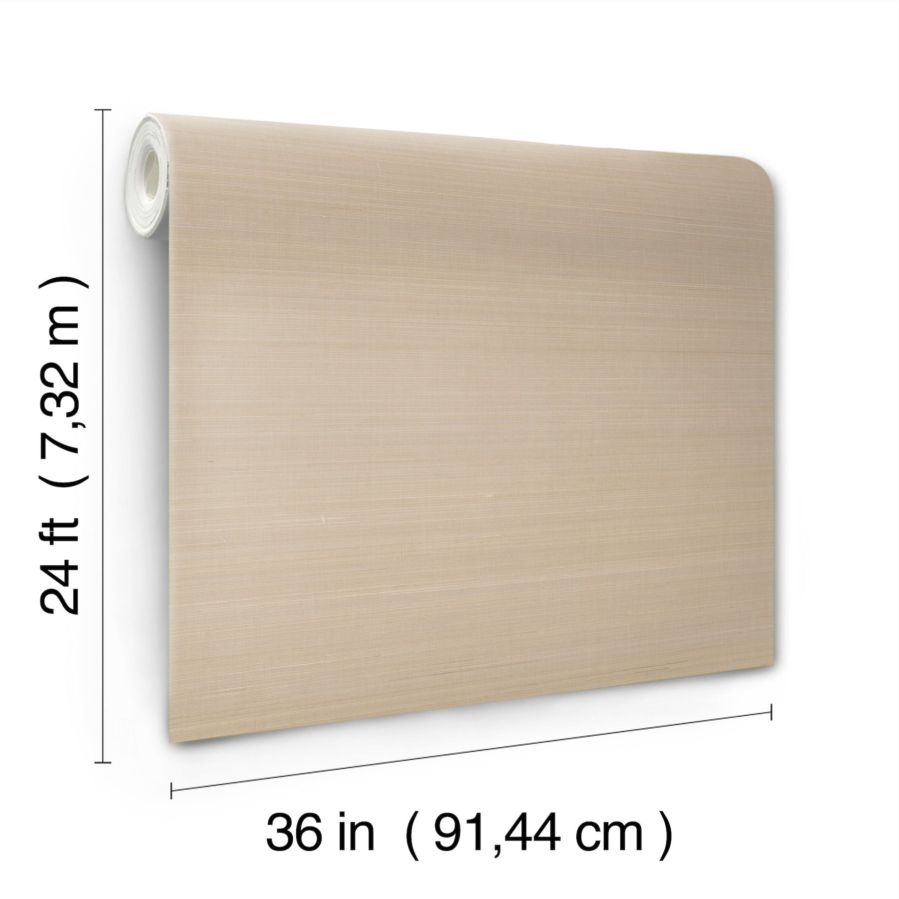 Abaca Weave Beige Wallpaper large image 