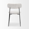 Casey Curved Back Dining Side Chair | Gray Fabric with Black Metal, Dining Chair by Mercana, 21.26" length x 20.08" width x 31.25" height thumbnail 9