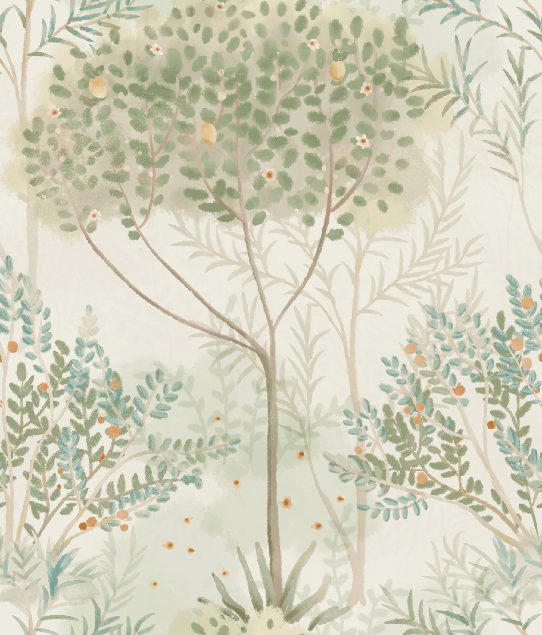 Orchard Beige Wallpaper large image 