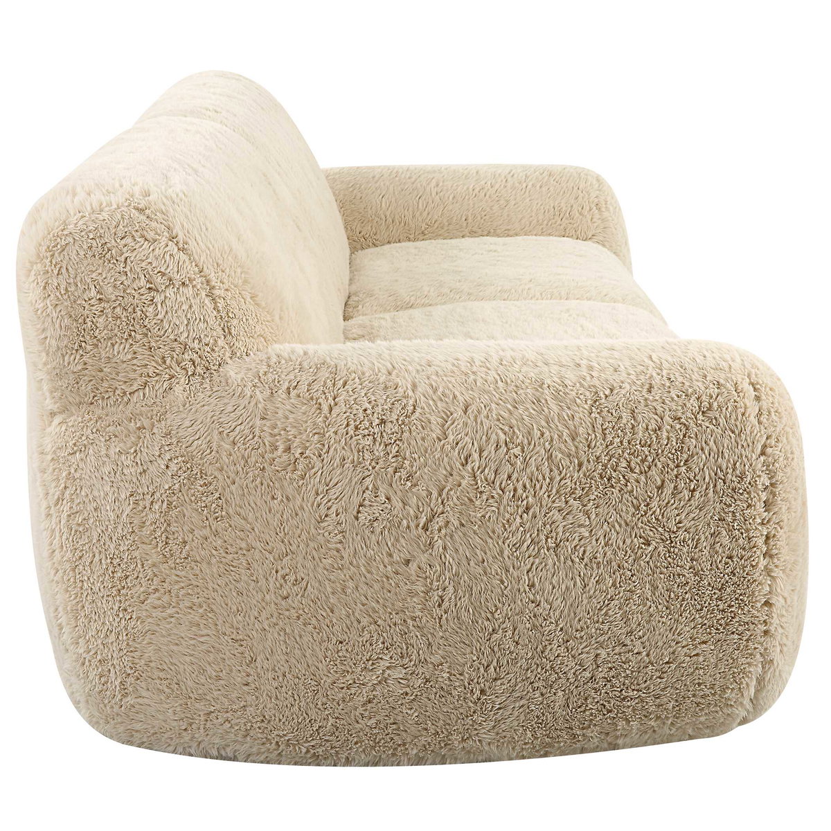 Abide Rounded Sheepskin Sofa, Furniture by Uttermost, 96" width x 31" height x 42" depth View 6