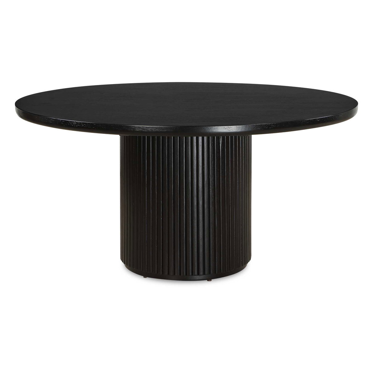 Hersch Round Black Dining Table, by Uttermost, 60" width x 30.5" height x 60" depth View 1